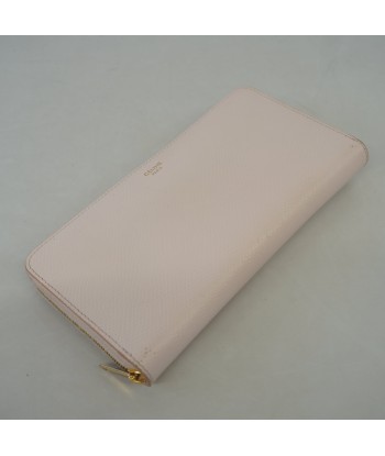 Auth Celine long bi-fold wallet leather pink gold metal en ligne des produits 