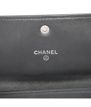 Auth Chanel Bi-fold Wallet Womens Lambskin Wallet (bi-fold) Black l'évolution des habitudes 