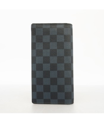 Auth Louis Vuitton Bi-Fold Wallet Damier Cobalt Portofeuil Blaza N63212 en linge