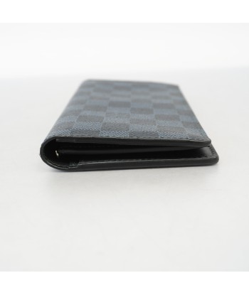 Auth Louis Vuitton Bi-Fold Wallet Damier Cobalt Portofeuil Blaza N63212 en linge