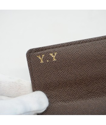 Auth Louis Vuitton Damier Long Bi-fold Wallet Portofeuil Sara N61734 MenWomen la colonne vertébrale