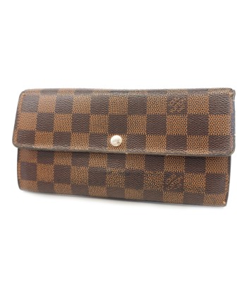 Auth Louis Vuitton Damier Long Bi-fold Wallet Portofeuil Sara N61734 MenWomen en stock