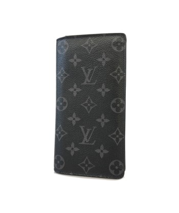 Auth Louis Vuitton Monogram Eclipse Portofeuil Brother M61697 Mens Long Wallet de votre