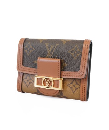 Auth Louis Vuitton Monogram Reverse Portofeuil Daufine Compact M68725 Wallet le des métaux précieux