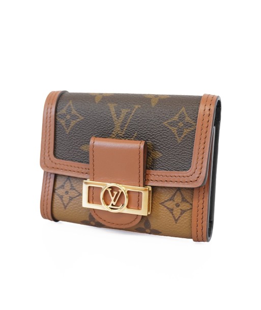 Auth Louis Vuitton Monogram Reverse Portofeuil Daufine Compact M68725 Wallet le des métaux précieux