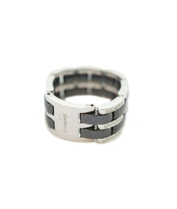 Chanel Ring Ultra Ring Wide Ceramic Black Diamond K18WG White Gold 750 pas chere