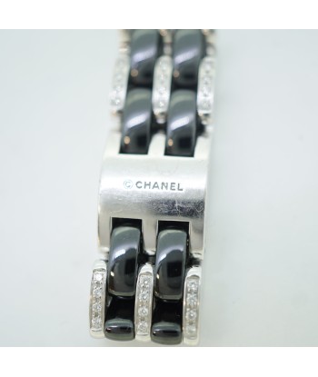 Chanel Ring Ultra Ring Wide Ceramic Black Diamond K18WG White Gold 750 pas chere