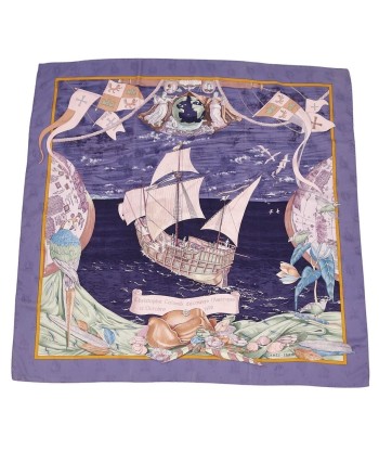 Hermes HERMES Scarf Carre 90 Christophe Colomb (Christopher Columbus) Silk Ladies Purple Par le système avancé 