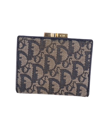 Christian Dior Purse Trotter Bi-Fold Gamaguchi Jaguar Leather Womens Navy Toutes les collections ici