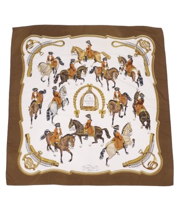 Hermes HERMES Scarf Muffler Carre 90 REPRISE (horse) Silk Ladies Brown / White de technologie