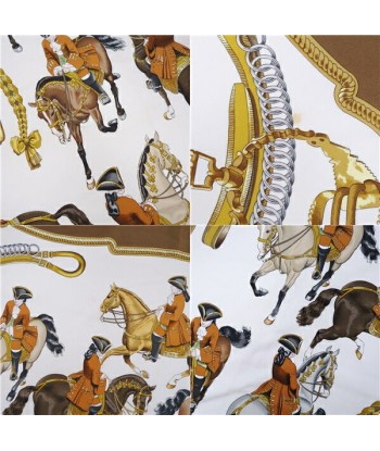 Hermes HERMES Scarf Muffler Carre 90 REPRISE (horse) Silk Ladies Brown / White de technologie