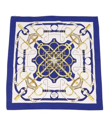 Hermes HERMES Scarf Carre 90 Eperon dor (Golden Spur) Silk Ladies 100% Blue / White 2 - 3 jours ouvrés.