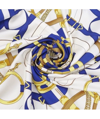 Hermes HERMES Scarf Carre 90 Eperon dor (Golden Spur) Silk Ladies 100% Blue / White 2 - 3 jours ouvrés.