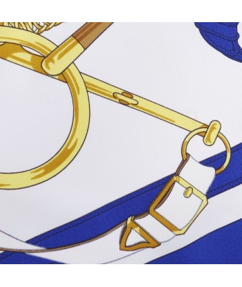 Hermes HERMES Scarf Carre 90 Eperon dor (Golden Spur) Silk Ladies 100% Blue / White 2 - 3 jours ouvrés.