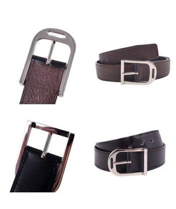 Hermes HERMES Belt Calf Leather Reversible Buckle Mens 80 Black / Brown paiement sécurisé