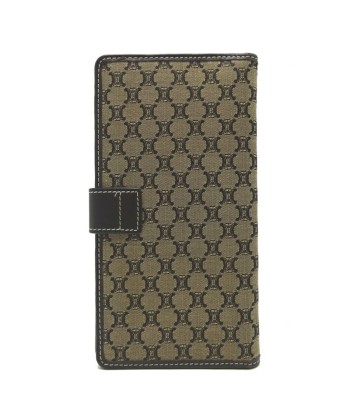 Celine Magadam Pattern Wallet Women's Long Canvas Brown Les magasins à Paris