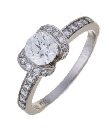 Tiffany Ribbon Diamond 0.59ct Ladies Ring Pt950 Platinum White Toutes les collections ici