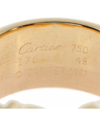 Cartier 2C Diamond  48 Ladies Ring 750 Yellow Gold pas cher