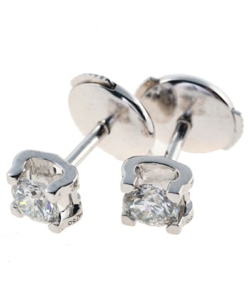 Cartier C de Women's Earrings 750 White Gold 2024