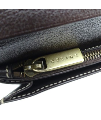 Celine Magadam Pattern Wallet Women's Long Canvas Brown Les magasins à Paris