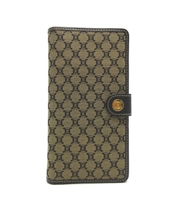 Celine Magadam Pattern Wallet Women's Long Canvas Brown Les magasins à Paris