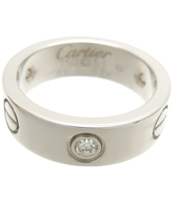 Cartier 750WG  51 Half Diamond Love Ladies Ring 750 White Gold outlet