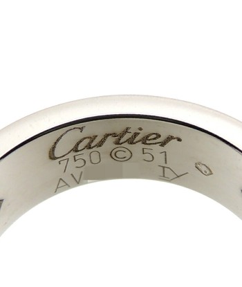 Cartier 750WG  51 Half Diamond Love Ladies Ring 750 White Gold outlet