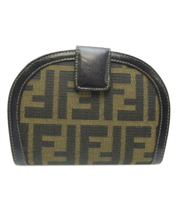 Fendi Zucca Women's Men's Bi-Fold Wallet 2804-01223.079 Canvas Brown des créatures d'habitude