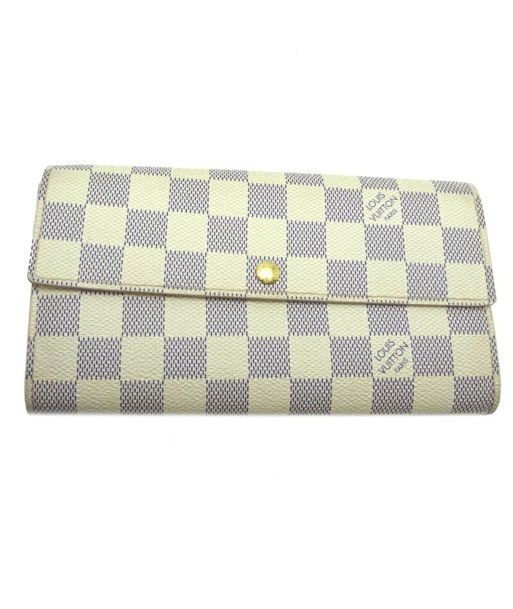 Louis Vuitton Sarah Wallet LLadies Long Wallet N61735 Damier Azur White vente chaude votre 