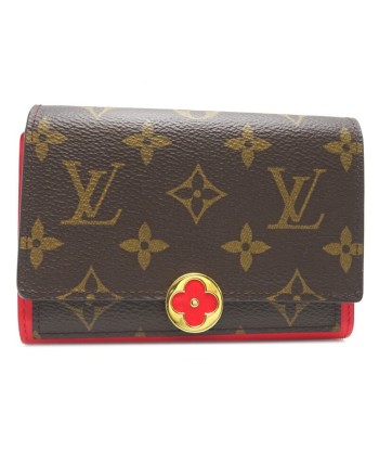 Louis Vuitton Flore Wallet Ladies Bi-Fold Wallet M64588 Monogram Kokuriko (Brown Red) pour bénéficier 