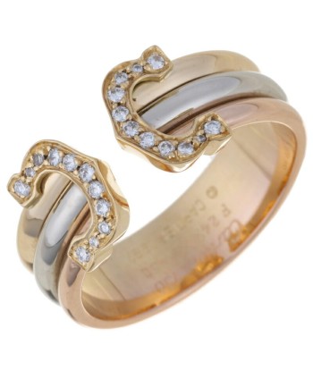 Cartier 2C Diamond  50 Ladies Ring 750 Yellow Gold Comment ça marche