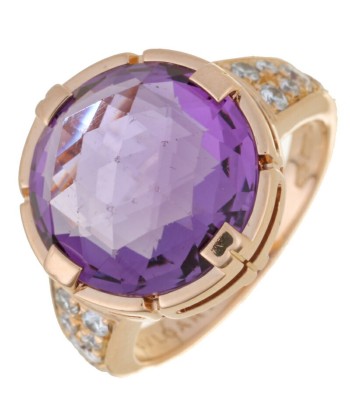 Bvlgari Parentesi Cocktail Ladies Ring 750 Pink Gold Purple pour bénéficier 