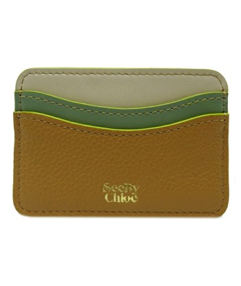 See by Chloe See by Chloe LAYERS Card Holder Ladies Case CHS22UP989B4124H Leather Cement Beige pas chere