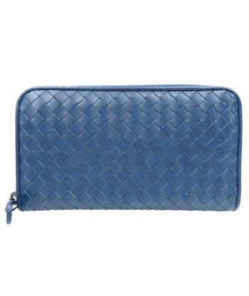 Bottega Veneta Intrecciato Leather Navy Round Wallet 0157BOTTEGA VENETA 50-70% off 