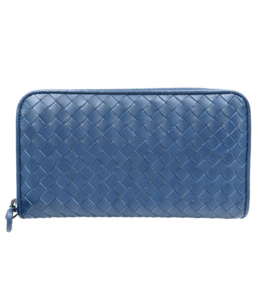 Bottega Veneta Intrecciato Leather Navy Round Wallet 0157BOTTEGA VENETA 50-70% off 