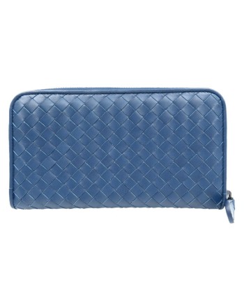 Bottega Veneta Intrecciato Leather Navy Round Wallet 0157BOTTEGA VENETA 50-70% off 