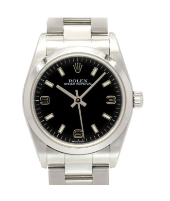 Rolex Oyster Perpetual 77080 Self-winding Watch SS Black Dial 0035ROLEX Boys pas cher chine