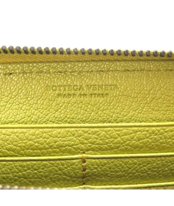 Bottega Veneta Intrecciato Leather Yellow Green Round Purse 0092 BOTTEGA VENETA soldes