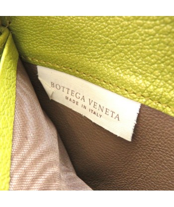 Bottega Veneta Intrecciato Leather Yellow Green Round Purse 0092 BOTTEGA VENETA soldes