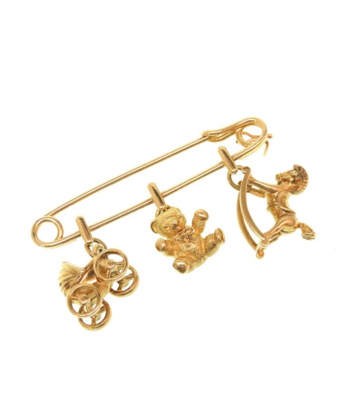 Cartier Rocking Horse Stroller Baby Mother Car Bear Brooch K18 Yellow Gold / 750 0013 CARTIER prix