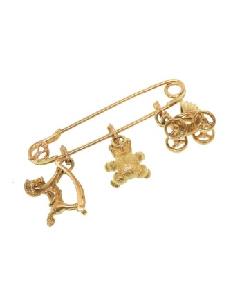 Cartier Rocking Horse Stroller Baby Mother Car Bear Brooch K18 Yellow Gold / 750 0013 CARTIER prix