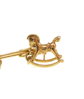 Cartier Rocking Horse Stroller Baby Mother Car Bear Brooch K18 Yellow Gold / 750 0013 CARTIER prix