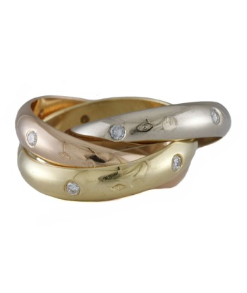 Cartier CARTIER Trinity Rings No. 7 18K K18 Gold Diamond Ladies destockage