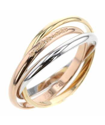 Cartier Ring Trinity Width approx. 2mm K18 White Gold Yellow Pink No. 11 Ladies CARTIER Par le système avancé 