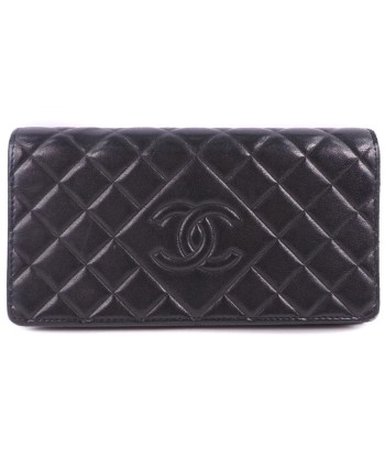 CHANEL Matrasse Calf Black Ladies Long Wallet Les êtres humains sont 