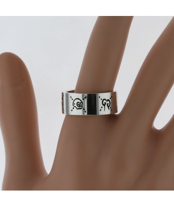 Gucci Ring / Ghost Width approx. 9mm Silver 925 Top 19 21 Bottom Mens GUCCI Les êtres humains sont 