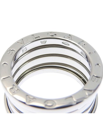 BVLGARI B-Zero1 3 Band K18 White Gold No. 9.5 Silver Ladies Ring / S JUSQU'A -70%! 