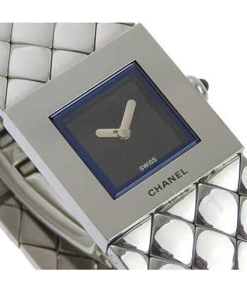 CHANEL Chanel Matrasse H0009 Stainless Steel Silver Quartz Ladies Black Dial Watch hantent personnes