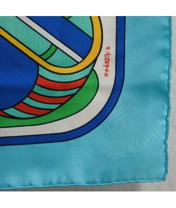 HERMES Hermes Carre 90 THALASSA Silk Light Blue Womens Scarf Economisez 