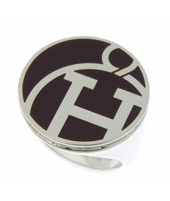 HERMES Hermes Silver 925 No. 13 Brown Ladies Ring / paiement sécurisé